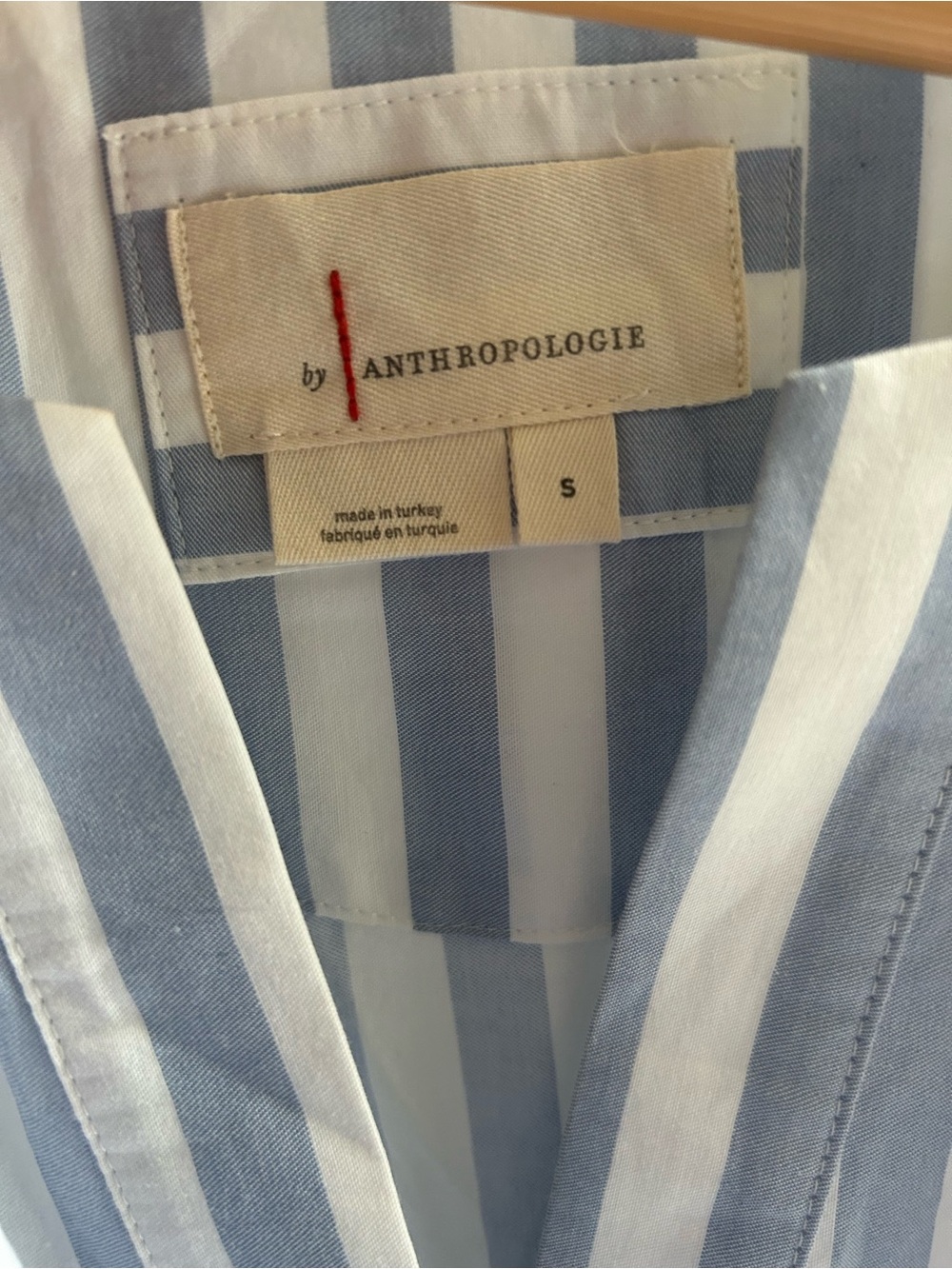 By Anthropologie The Somerset Maxi Dress- Blue & White Striped Tiered Maxi Dress - Picture 3 of 5